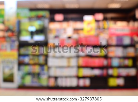 De focused/ Blurred image of a bookstore