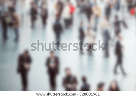 Commuters crowd. Intentionally blurred post production.
