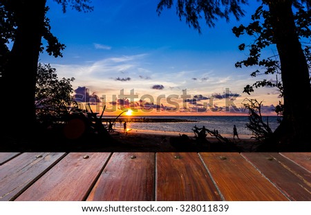 Sunset at the Nai Yang beach, Phuket, Thailand