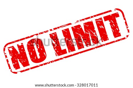 NO LIMIT red stamp text on white