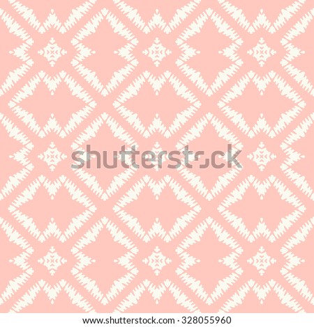 Vector seamless pattern. Stylish fabric print with abstract ragged design. Ethnic background.