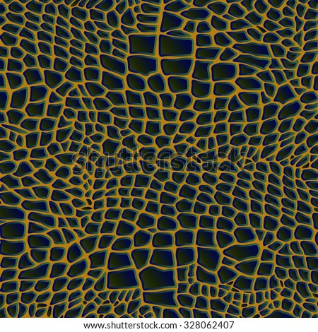 Seamless pattern of crocodile leather, animal skin. The alligator texture. art  vector