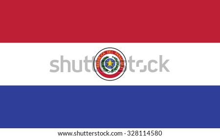 Flag of Paraguay Royalty-Free Stock Photo #328114580
