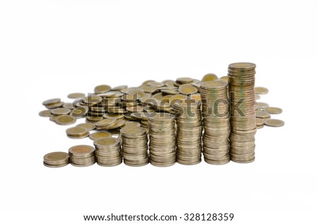 Coins Stack,Financial Success,Ladder of Success