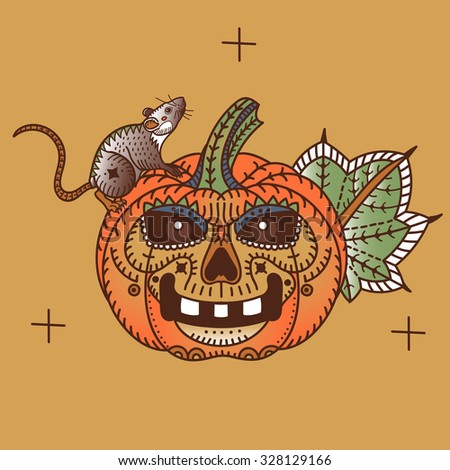 pumpkin halloween old school
