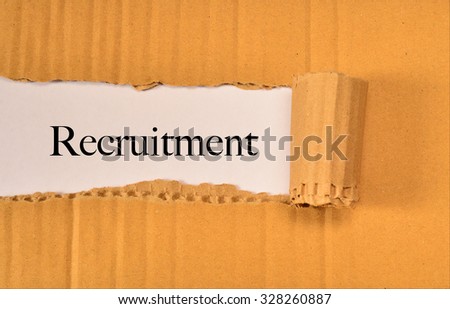 Torn Paper With Word Recruitment.