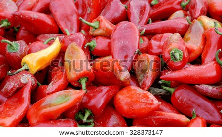 picture of a paprika for sale in a farmers market