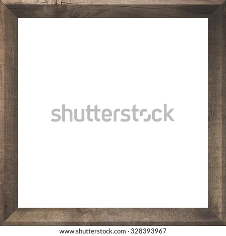 The wooden frame of the old boards on a white background