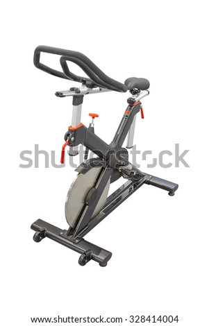 exercise bike on a white background