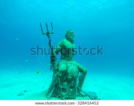 Poseidon, San Andres island Royalty-Free Stock Photo #328416452