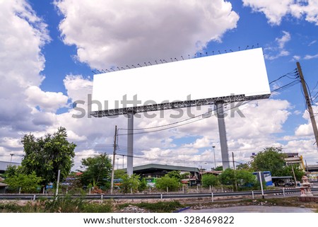 large Blank billboard ready for new advertisement.