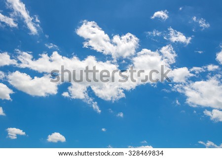 Blue sky with clouds nature for background.