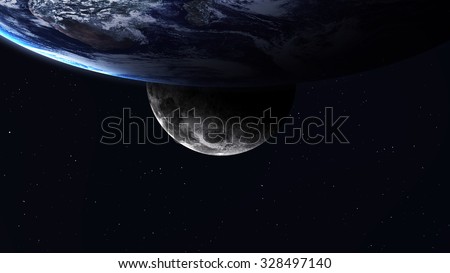 5K resolution image of Earth in space. Elements furnished by NASA
