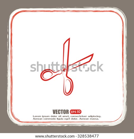 Vector illustration of scissors 