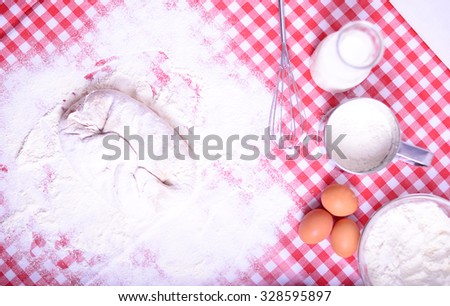 Preparing donuts in kichen table