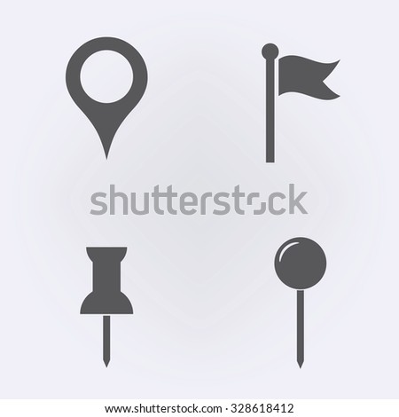 Map Pin Icon set . Vector illustration
