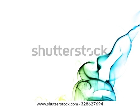 movement of smoke, Abstract color smoke on white background, smoke background,blue and orange ink background, blue and orange fire