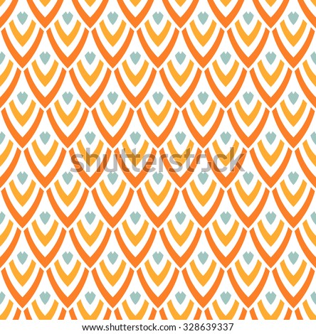 Abstract oriental seamless pattern. Feather pattern. Abstract Vector Background. Ethnic background.  Arabic architecture inspired backdrop.Grid background.Geometric background.Vector Regular Texture.  Royalty-Free Stock Photo #328639337
