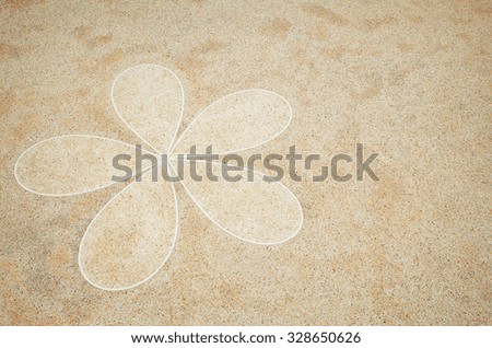 Background and texture with Washed sand flower pattern