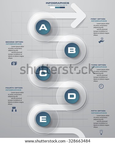 5 steps design Infographic template for business concept.