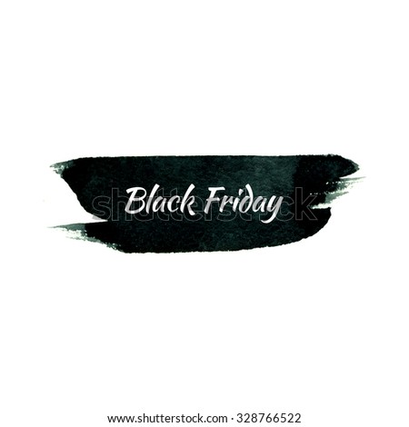 Black friday sale watercolor banner