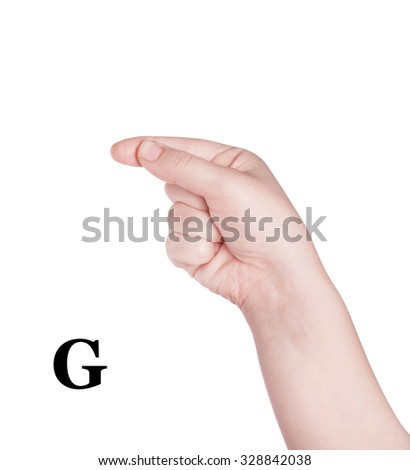 Finger Spelling the Alphabet in American Sign Language (ASL). The Letter G