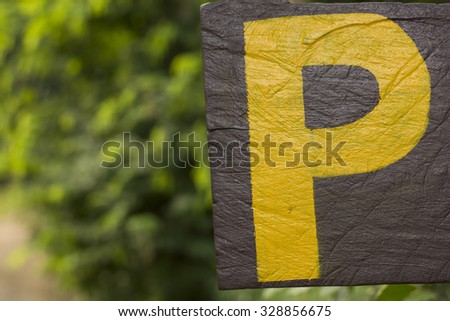 Wooden Parking sign board