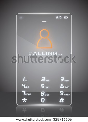 vector illustration of a futuristic cell phone
