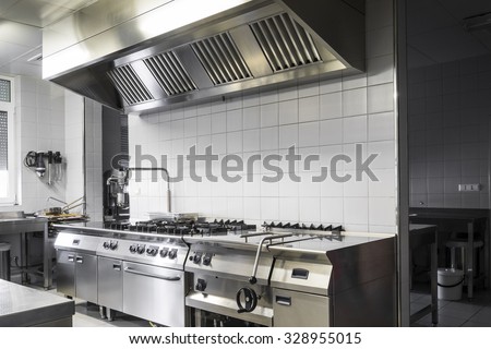 Modern industrial kitchen Royalty-Free Stock Photo #328955015