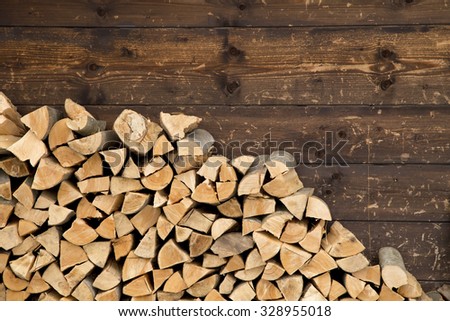 Pile of firewood 