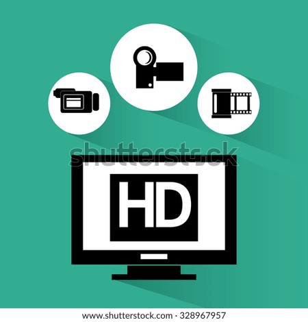 Video concept with  movie icons design, vector illustration 10 eps graphic.