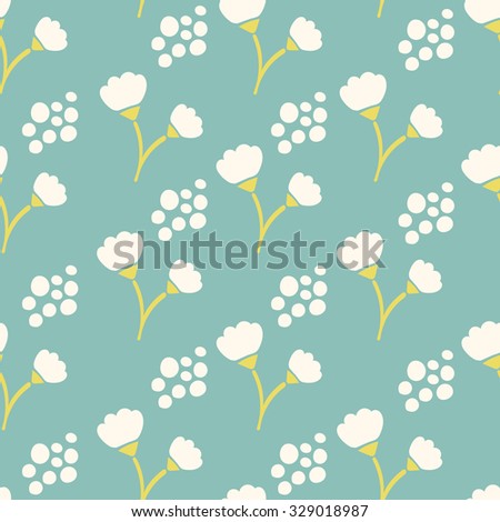 Vector seamless floral pattern. Flowers texture and background. Can be used for wallpaper, pattern fills, web page background, surface textures.