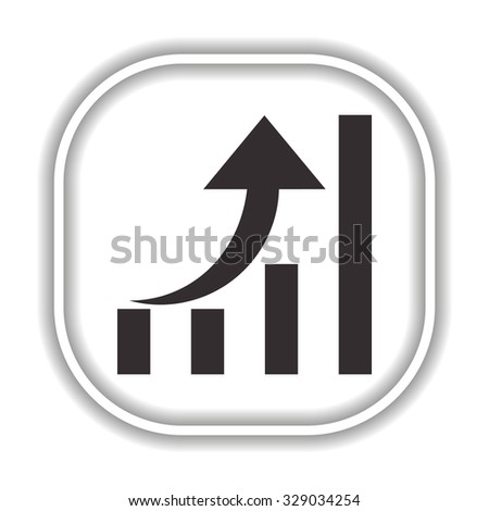 growth of business.  Modern design flat style icon