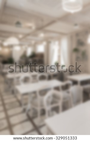 Abstract Blurred restaurant with bokeh background