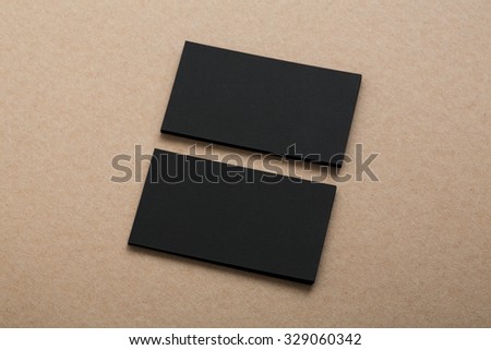 real photo of blank business cards