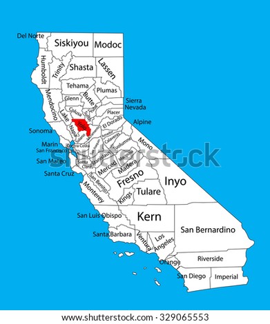 YOLO-COUNTY-MAP Stock Vector Images - Avopix.com