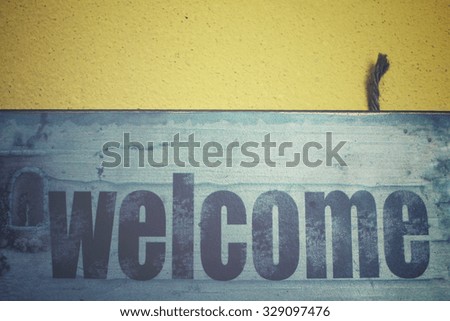 Welcome signboard