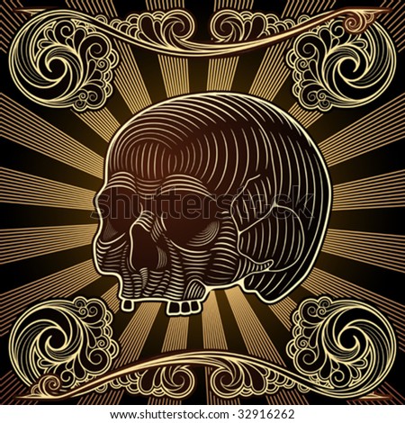 background with skull
