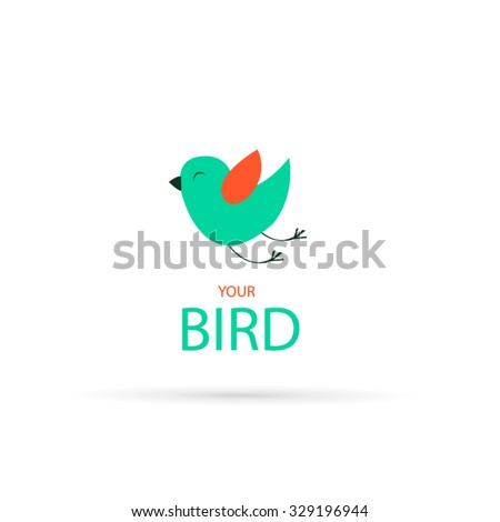 Bird flat style for your design , icon, avatar, character .