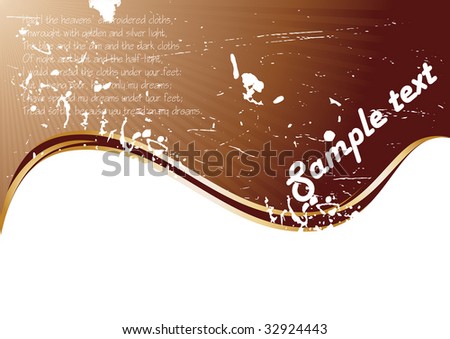 Vector grunge chocolate background; clip-art