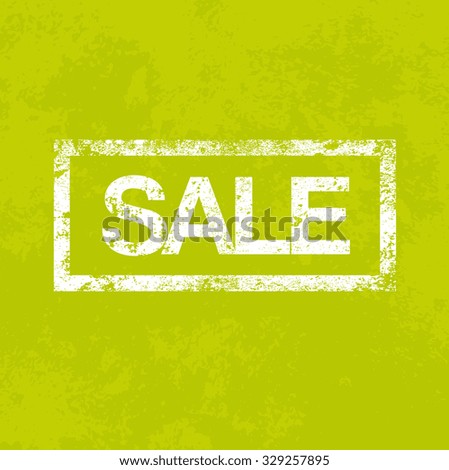 Vector Sale banner with green grungy background