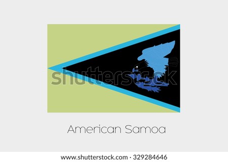An Inverted Flag of  American Samoa