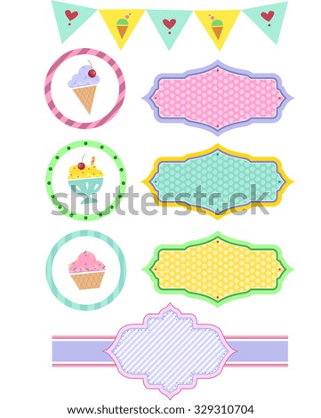 Colorful Illustration of Party Design Elements