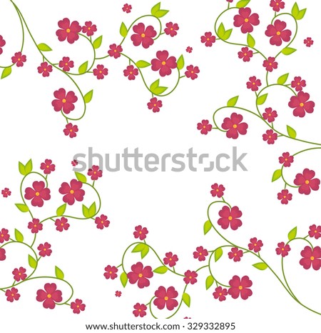 Flowers and floral colorful design, vector illustration