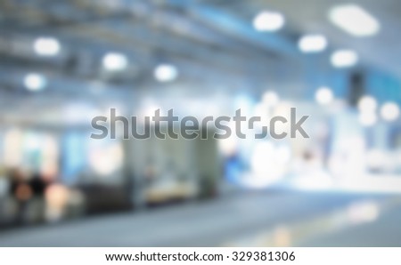 Generic trade show interiors background. Intentionally blurred post production.