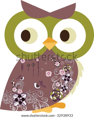 cute little owl character design