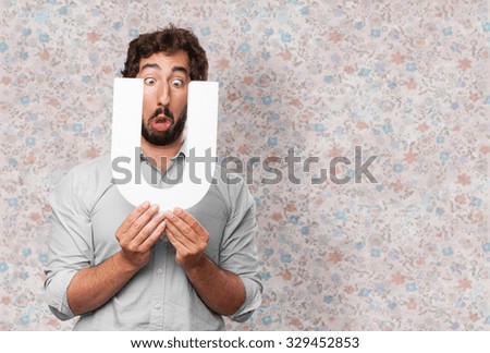 crazy man with a letter