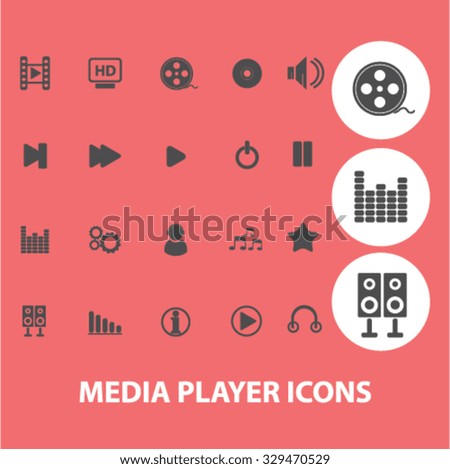 media player icons
