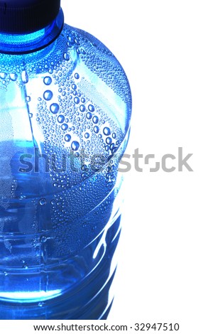 Abstract blue water bubbles