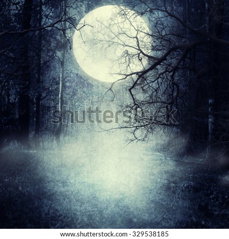 Halloween background with moon.